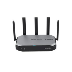 Ruijie RG-EG105GW-X Router de Doble Banda - 5 Puertos de 1Gbps - WiFi 6 AX3000 - Velocidad hasta 3Gbps - Carcasa Metalica - Soporte Mesh - Gestion con App - Color Negro y Gris