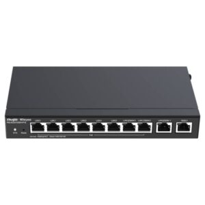 Ruijie RG-EG310GH-P-E Router de Sobremesa - 10 Puertos - 8x PoE+ 110W - 1.5Gbps - Capacidad hasta 300 Usuarios - Gestion en la Nube - Color Negro