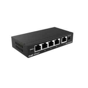 Ruijie RG-ES205GC Switch de Sobremesa - 5 Puertos Ethernet hasta 1Gbps - Vlan - Dhcp Snooping para Seguridad Avanzada - Gestion Remota con la Nube - Color Negro