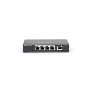 Ruijie RG-ES205GC-P Switch de Sobremesa - 5 Puertos - Velocidad hasta 1Gbps - PoE hasta 54W - Carcasa de Acero - Gestion Inteligente - Color Negro