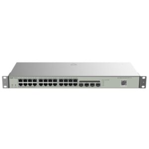 Ruijie RG-NBS3100-24GT4SFP-V2 Switch Gestionado - Montaje en Rack 1U - 24 Puertos Ethernet hasta 1Gbps - 4x SFP hasta 1Gbps - Color Acero