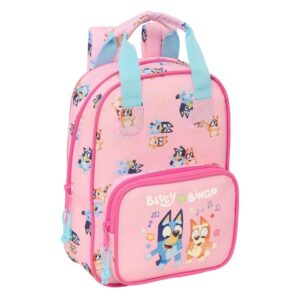 Safta Bluey Dance Mochila Infantil - Tarjeta de Identificacion Personal - Bolsillo Frontal - Hombreras Acolchadas - 20x28x8cm - Color Rosa