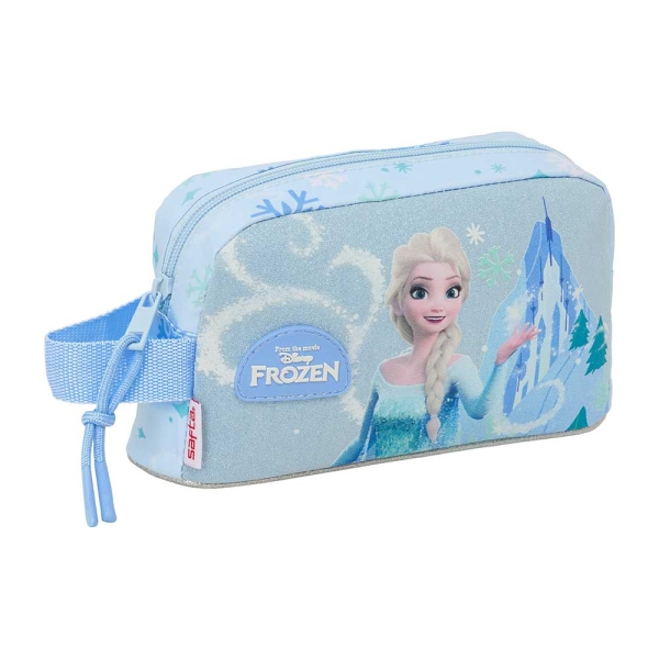 Safta Frozen Bolsa Isotermica Porta Alimentos - Asa de Mano Lateral - Cremallera - 21.5x12x6.5cm - Color Azul Pastel