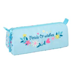 Safta Blackfit8 Petalos Portatodo - 1 Compartimento con Cremallera - 21x8x7cm - Color Azul Claro