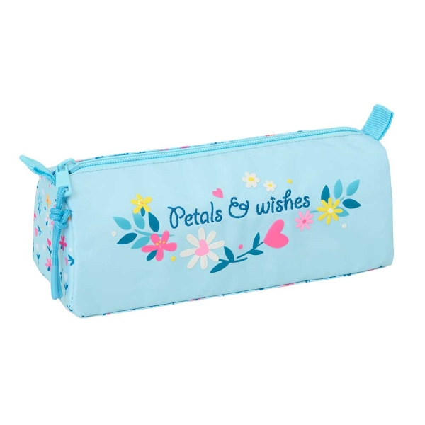 Safta Blackfit8 Petalos Portatodo - 1 Compartimento con Cremallera - 21x8x7cm - Color Azul Claro
