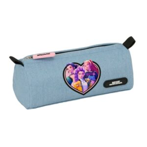 Safta K-Pop Demon Hunters Huntr/X Portatodo - 1 Compartimento con Cremallera - 21x8x7cm - Color Azul Claro