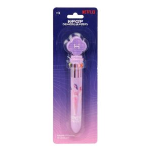 Safta K-Pop Demon Hunters Boligrafo Retractil de 10 Colores - Presentado en Blister - Color Rosa
