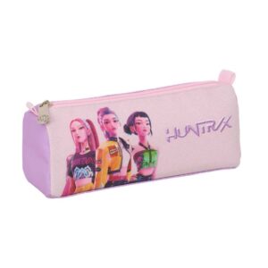 Safta K-Pop Demon Hunters Iconic Portatodo - 1 Compartimento con Cremallera - 21x8x7cm - Color Lavanda