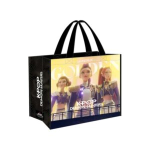Safta K-Pop Demon Hunters Shopper Bolsa Reutilizable - 36 Litros - Asas de Mano - Polipropileno - 45x40x20cm - Color Negro