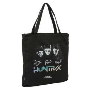Safta K-Pop Demon Hunters Soul Tote Bag Bolsa de Tela - Cremallera - Bolsillo Interior - Asas de Mano - 36x38x6.5cm - Color Negro
