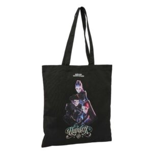 Safta K-Pop Demon Hunters Warriors Tote Bag Bolsa de Tela - Asas de Mano - 38x42cm - Color Negro