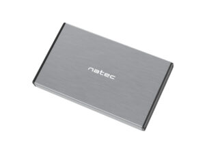 Natec Rhino GO Caja Externa para Discos HDD/SSD SATA 2.5" - USB 3.0 - Compatible con Discos de Hasta 4TB - Plug and Play - Color Gris