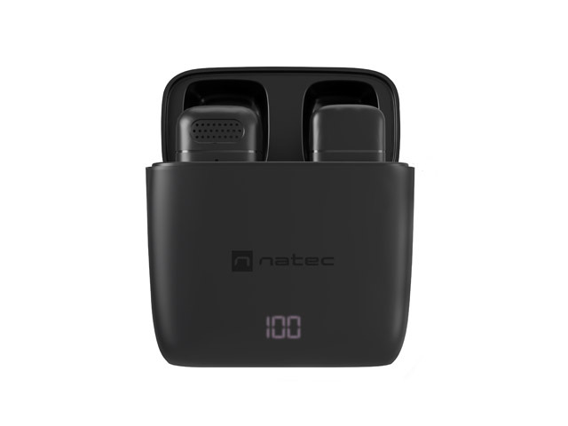 Natec Hopper Lavalier Microfono Inalambrico Conector Lightning - Alta Sensibilidad - Frecuencia Hasta 48 kHz