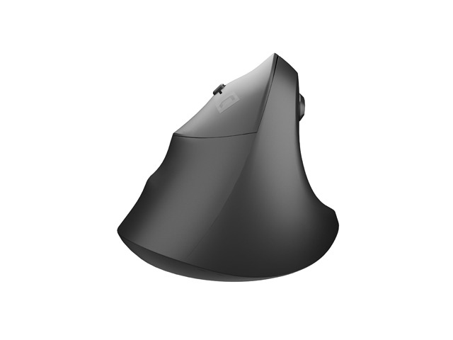 Natec Crake 2 Left Raton Optico Vertical Inalambrico - Diseño para Zurdos - 2.400 dpi - Bluetooth + 2,4Ghz - 6 Botones - Color Negro