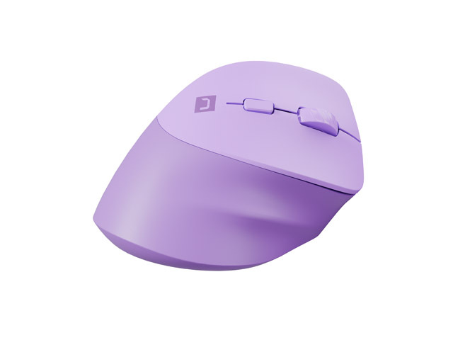 Natec Crake 2 Raton Optico Vertical Inalambrico - 2.400 dpi - Bluetooth + 2,4Ghz - 6 Botones - Color Lavanda