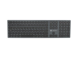 Natec Dolphin Teclado inalambrico Slim - Aluminio - Bluetooth + 2,4 Ghz - Switch X-Scissors - Color Negro