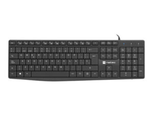 Natec Nautilus Teclado  Multimedia USB - 106 Teclas Membrana - Resistente a Salpicaduras - Color Negro