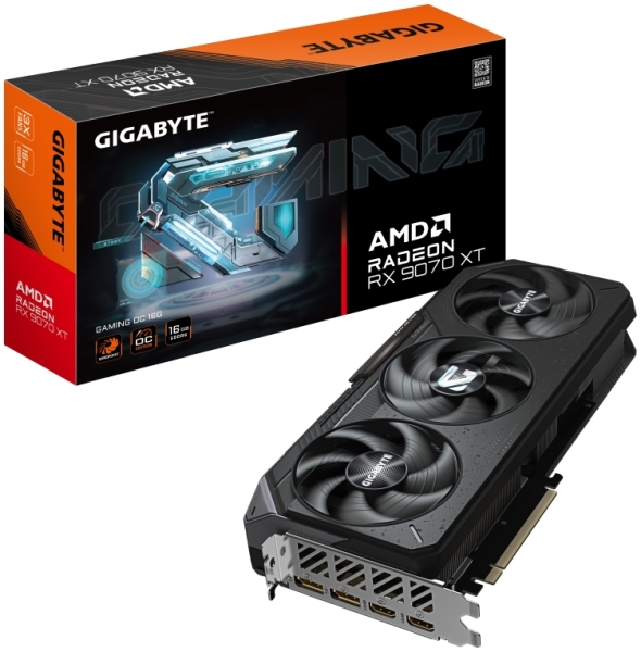 Gigabyte Radeon RX 9070 XT Gaming OC Tarjeta Grafica 16GB GDDR6 - 2x DP, 2x HDMI