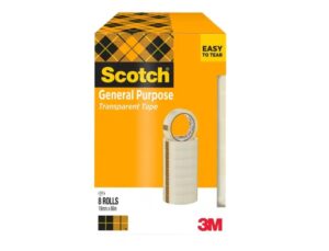 Scotch 508 Pack de 8 Cintas Adhesivas 19mm x 66m - Transparente