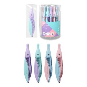 ErichKrause Pastel Compas Escolar - Cuerpo de Plastico - Estuche de PVC - 122mm de Longitud - Radio Maximo de 150mm - Colores Surtidos