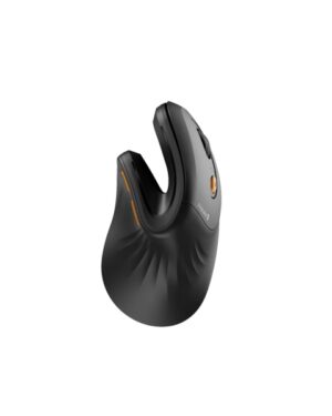 ProtoArc EM11 NL Raton Vertical Ergonomico Inalambrico - 2400 dpi - Bluetooth + 2.4Ghz - Bateria Recargable - Multidispositivo - Color Negro y Naranja