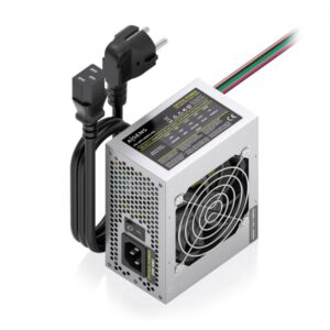 Aisens ASPC-500SFX-PSE Fuente de Alimentacion 500W SFX - Ventilador 80mm - OEM - Cable de Alimentacion Incluido - Color Plata