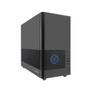 Coolbox MP2 Caja Torre MicroATX - Tamaño Disco Soportado 3.5", 2.5" - USB-A 3.2 Gen1, USB-C 3.2, USB-A 2.0 Gen1 y Audio HD - FullMetal - Color Negro