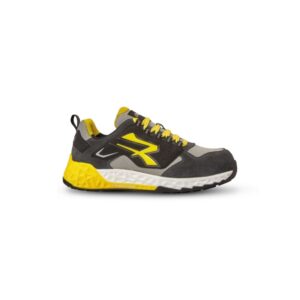 U-Power Stark ESD Calzado de Seguridad Ligero - Talla 35 - Microfibra Efecto Nobuk, Puntera AirToe de Aluminio, Antiperforación Textil, Suela Antideslizante, Plantilla WOW2 Antifatiga, Protección S3S FO SR ESD - Color Negro/Amarillo