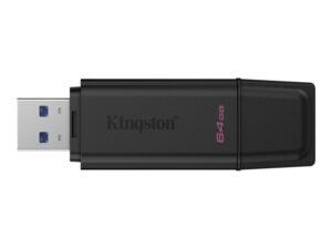Kingston DataTraveler Exodia Memoria USB 64GB - USB 3.2 Gen 1 - Con Tapa - Enganche para Llavero - Color Negro (Pendrive)