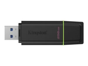 Kingston DataTraveler Exodia Memoria USB 256GB - USB 3.2 Gen 1 - Con Tapa - Enganche para Llavero - Color Negro (Pendrive)