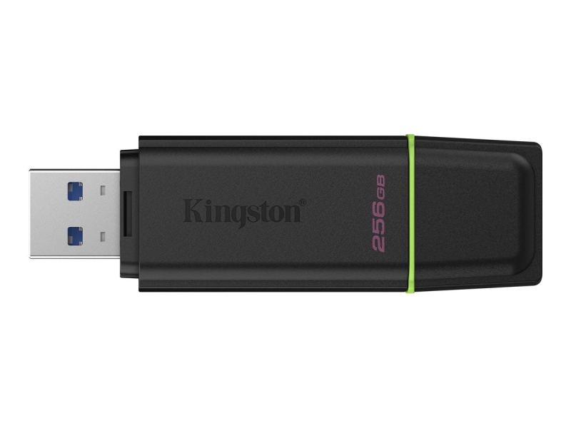 Kingston DataTraveler Exodia Memoria USB 256GB - USB 3.2 Gen 1 - Con Tapa - Enganche para Llavero - Color Negro (Pendrive)