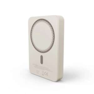 Energy Sistem Magnetic Powerbank Inalambrico Magnetico 10000 mAh - 15W Carga Inalambrica, 20W por Cable - Carga Inteligente y Rapida - Carga Simultanea - Sensor NTC - USB-C - Color Crema