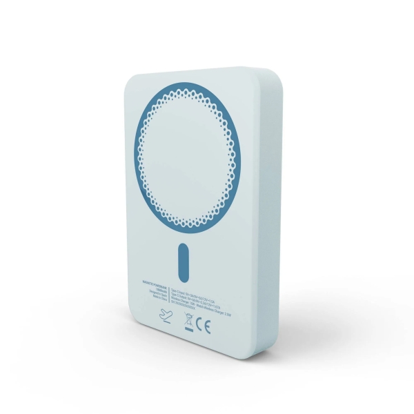 Energy Sistem Magnetic Powerbank Inalambrico Magnetico 10000 mAh - 15W Carga Inalambrica, 20W por Cable - Carga Inteligente y Rapida - Carga Simultanea - Sensor NTC - USB-C - Color Azul