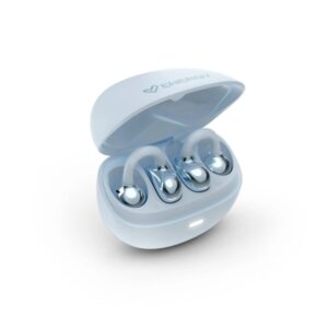 Energy Sistem StreetPods Auriculares Open Sound - True Wireless Stereo - Bluetooth 6.0 - Hasta 20 Autonomia - Microfono y Asistente de Voz Integrado - Diseño Curved-Fit Tipo Pendiente - Color Azul