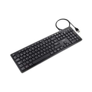 Tooq TQK-2003-B Teclado USB - Teclas Silenciosas - Cable 1.35m - Disposicion QWERTY ES - Color Negro