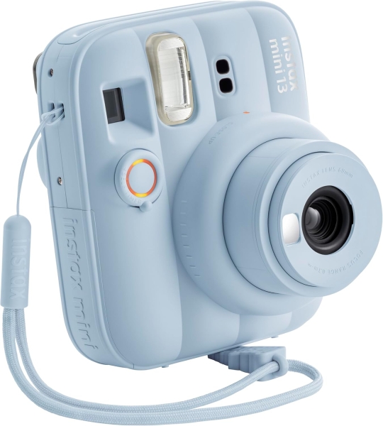 Fujifilm Instax Mini 13 Frost Blue Camara Instantanea - Tamaño de Imagen 62x46mm - Flash Auto - Exposicion Automatica - Mini Espejo para Selfies - Modo Primer Plano