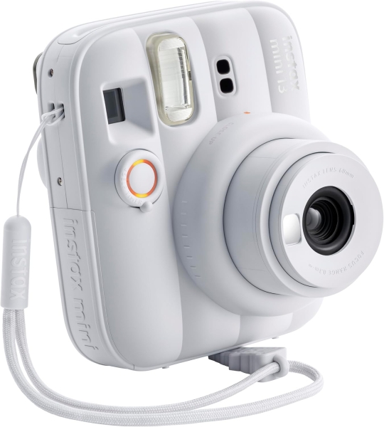 Fujifilm Instax Mini 13 Clay White Camara Instantanea - Tamaño de Imagen 62x46mm - Flash Auto - Exposicion Automatica - Mini Espejo para Selfies - Modo Primer Plano