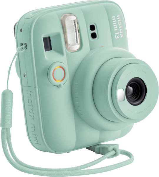 Fujifilm Instax Mini 13 Lagoon Green Camara Instantanea - Tamaño de Imagen 62x46mm - Flash Auto - Exposicion Automatica - Mini Espejo para Selfies - Modo Primer Plano