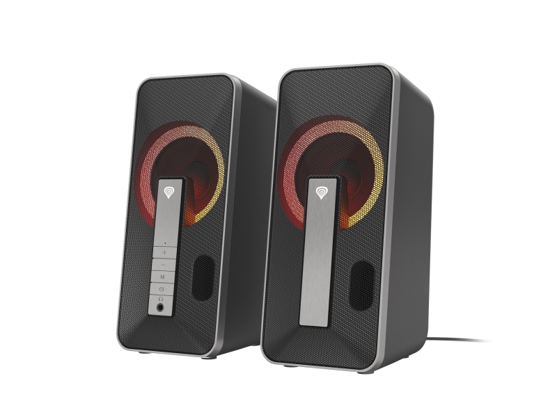 Genesis Hellium 100BT Altavoces 2.0 10W - USB - Bluetooth / Minijack - RGB - Color Negro