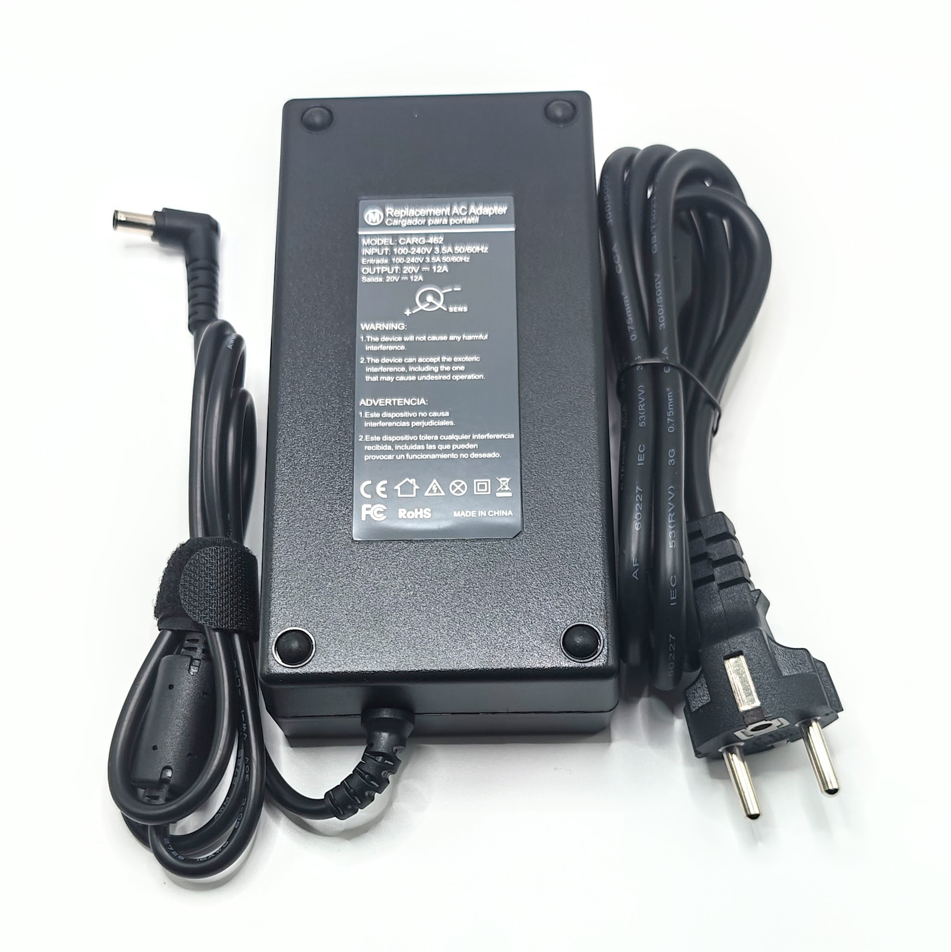 CARGADOR GENERICO PARA PORTATIL ASUS 240W 20V 12A Clavija 6.00*3.7mm