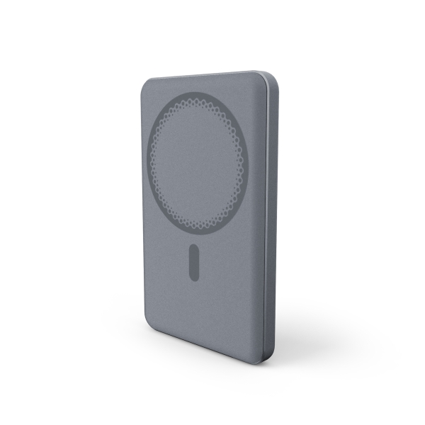 Energy Sistem Magnetic Powerbank Inalambrico Magnetico 5000 mAh - 15W Carga Inalambrica, 20W por Cable - Carga Inteligente y Rapida - Carga Simultanea - Sensor NTC - USB-C - Color Gris