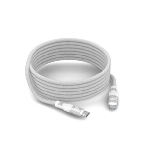 Energy Sistem Magnet Roll Cable USB-C 2.0 - Hasta 60W y 480Mbps - Compatible con PowerDelivery - Recubierto con PVC y Algodon - 1.5 Metros - Color Blanco