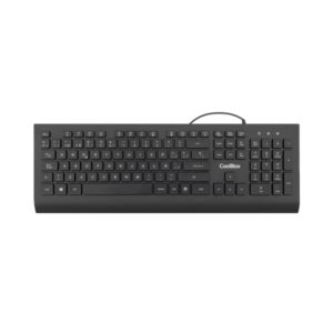 Coolbox FlatPro Teclado USB con 105 Teclas - Teclas planas - QWERTY Español - Color Negro