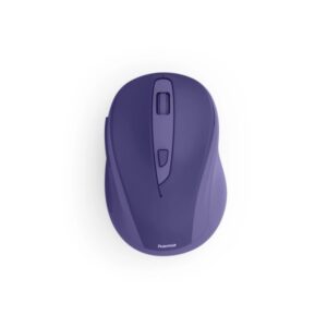 Hama WM-400 Raton Optico Inalambrico para Diestros 1600dpi - Ergonomico - Rango 10m - 6 Botones - USB-A RF 2.4GHz - Silencioso - 6.5x4.2x9.6cm - Color Purpura
